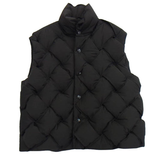 BOTTEGAVENETA ボッテガヴェネタ 22AW 664055 VF4K0 イントレチャート テクニカルナイロン パデッド ダウン ベスト ダークブラウン系 S【美品】【中古】