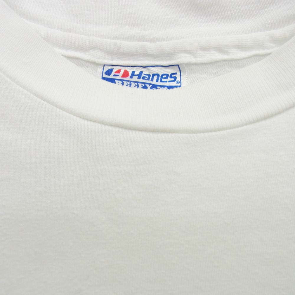 ヴィンテージ 90s USA製 R.E.M GREEN バンド Tシャツ hanes ホワイト系 XL【中古】