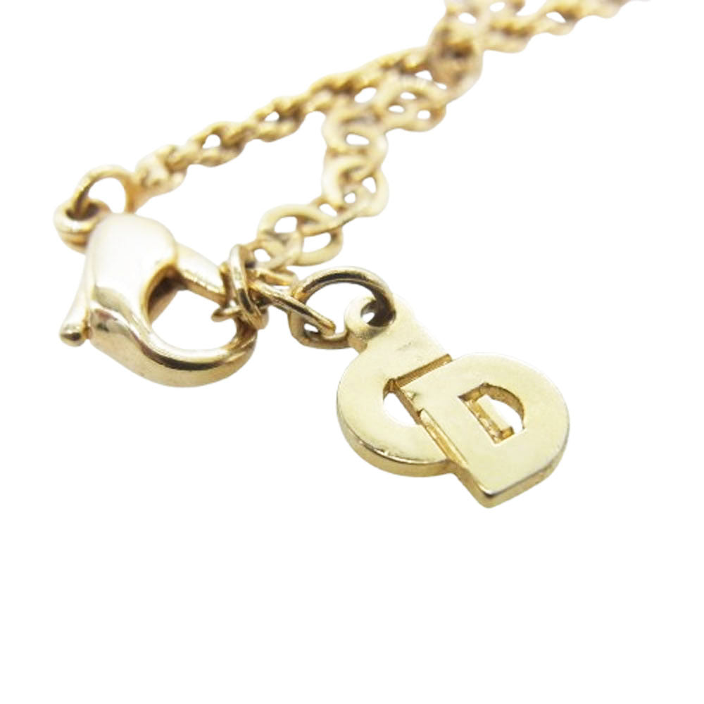 Christian Dior クリスチャンディオール オールド ディオール CDロゴ バッグモチーフ ヴィンテージ ネックレス ゴールド系【中古】