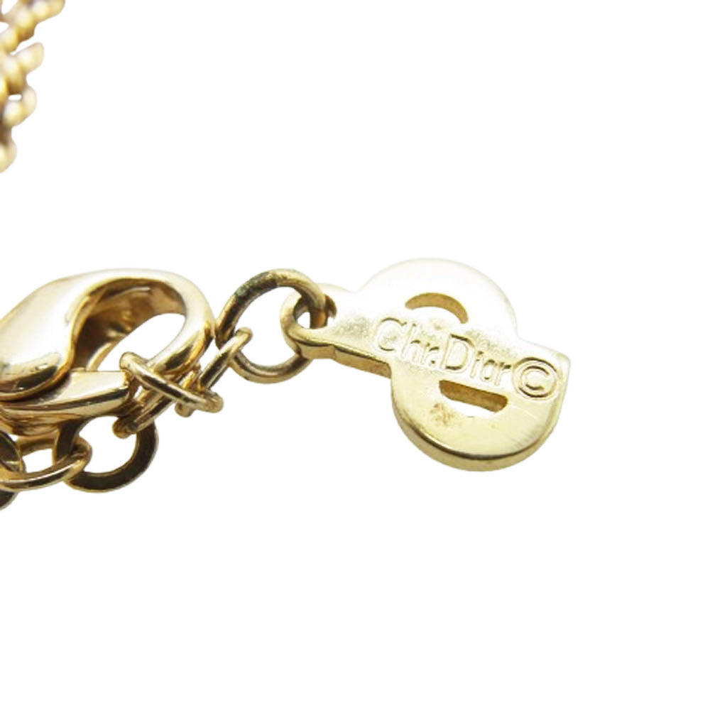 Christian Dior クリスチャンディオール オールド ディオール CDロゴ バッグモチーフ ヴィンテージ ネックレス ゴールド系【中古】