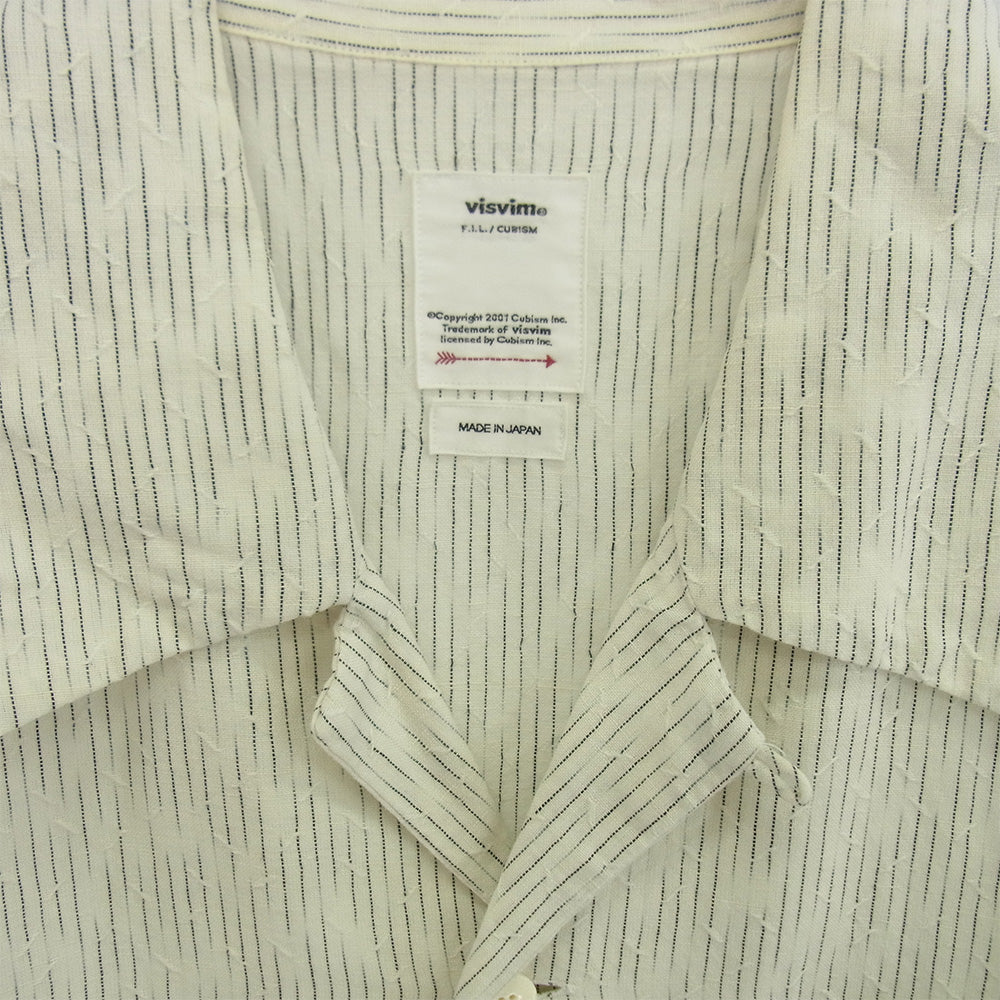 VISVIM ビズビム 0119105011027 ELLERY SHIRT S/S IVORY エラリー シャツ ショートスリーブ オープンカラー 半袖 シャツ ホワイト系 3【中古】