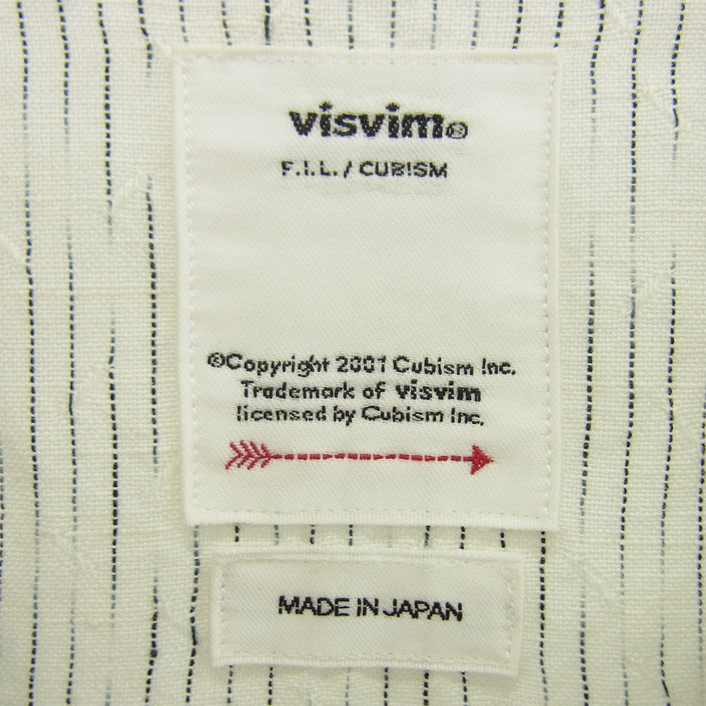 VISVIM ビズビム 0119105011027 ELLERY SHIRT S/S IVORY エラリー シャツ ショートスリーブ オープンカラー 半袖 シャツ ホワイト系 3【中古】