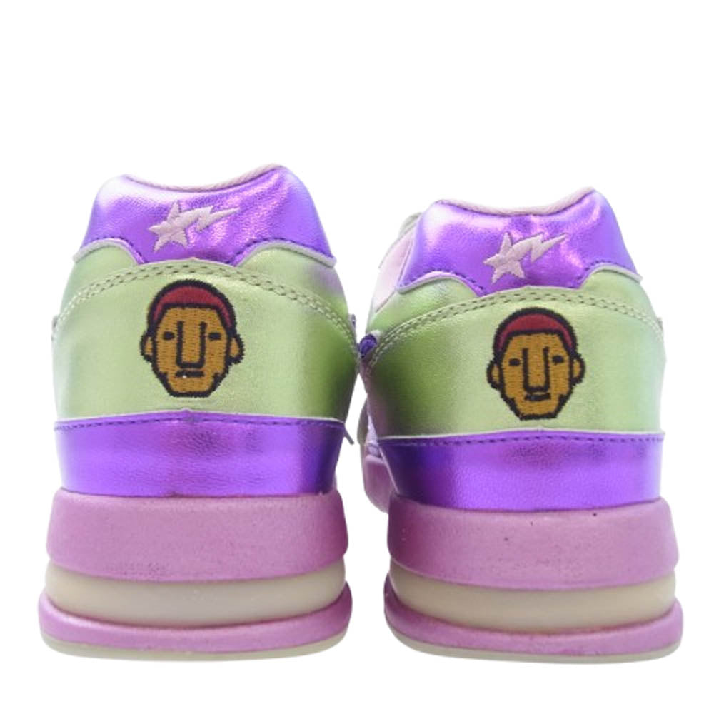 A BATHING APE アベイシングエイプ 0607FS-034 【鑑賞用】 BAPE STA Low ベイプスター ローカット スニーカー ピンク系 26.5cm【中古】