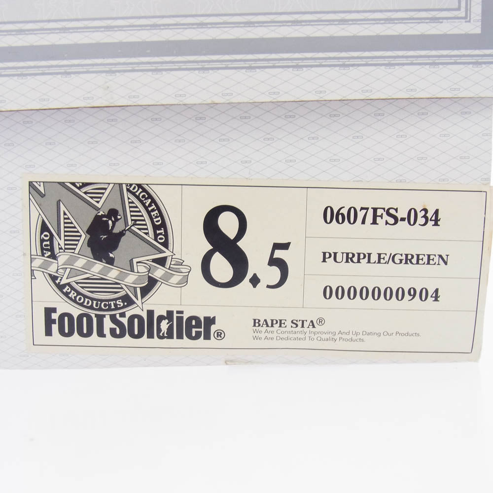 A BATHING APE アベイシングエイプ 0607FS-034 【鑑賞用】 BAPE STA Low ベイプスター ローカット スニーカー ピンク系 26.5cm【中古】