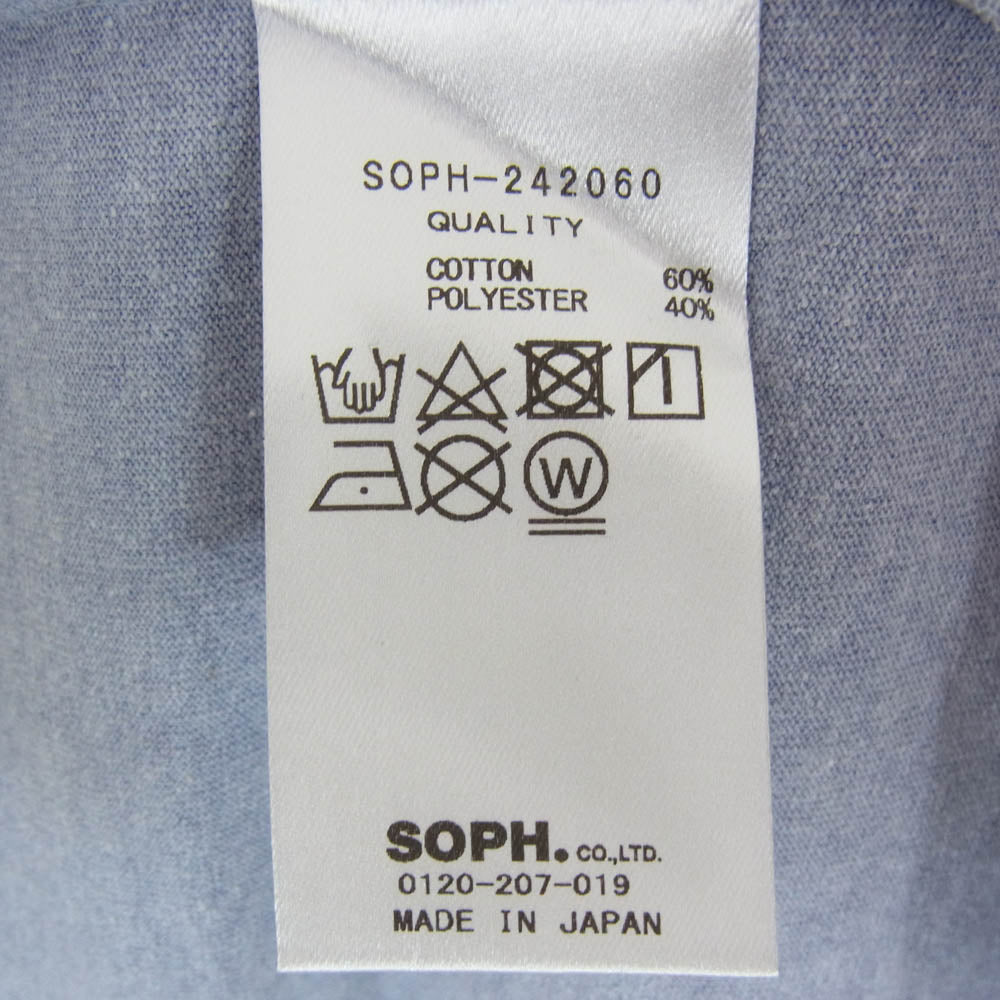 SOPHNET. ソフネット 24SS SOPH-242060 7674. BAGGY TEE 半袖 Tシャツ ブルー系 XL【極上美品】【中古】