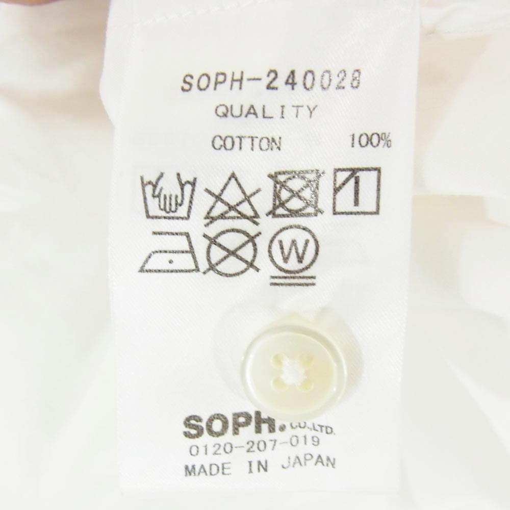 SOPHNET. ソフネット 24SS SOPH-240028 REGULAR COLLAR S/S SHIRT レギュラーカラー 半袖 シャツ ホワイト系 XL【中古】