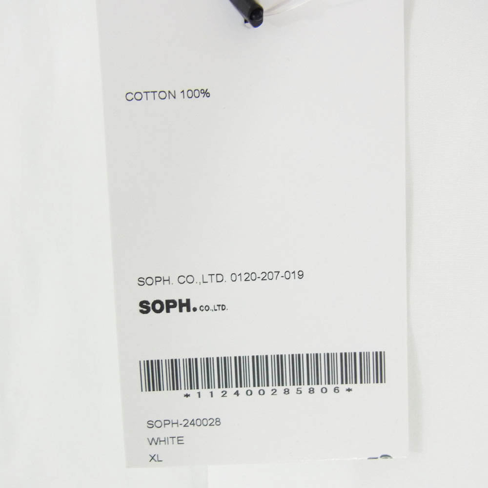 SOPHNET. ソフネット 24SS SOPH-240028 REGULAR COLLAR S/S SHIRT レギュラーカラー 半袖 シャツ ホワイト系 XL【中古】