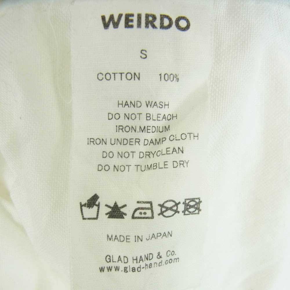 WEIRDO ウィアード WRD-17-AW-20 ワッペン エンブロイダリー コットン ボタンダウン 長袖 シャツ ホワイト系 S【中古】