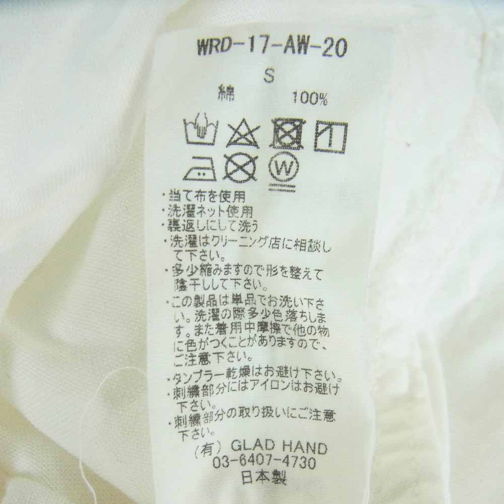 WEIRDO ウィアード WRD-17-AW-20 ワッペン エンブロイダリー コットン ボタンダウン 長袖 シャツ ホワイト系 S【中古】