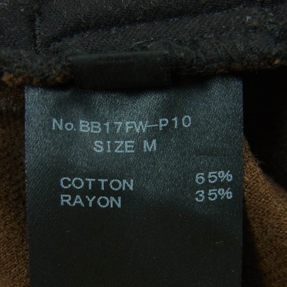 BACKBONE バックボーン 17AW BB17FW-P10 オンブレチェック Ｄカン付き ジップフライ パンツ ブラウン系 ブラック系 M【中古】