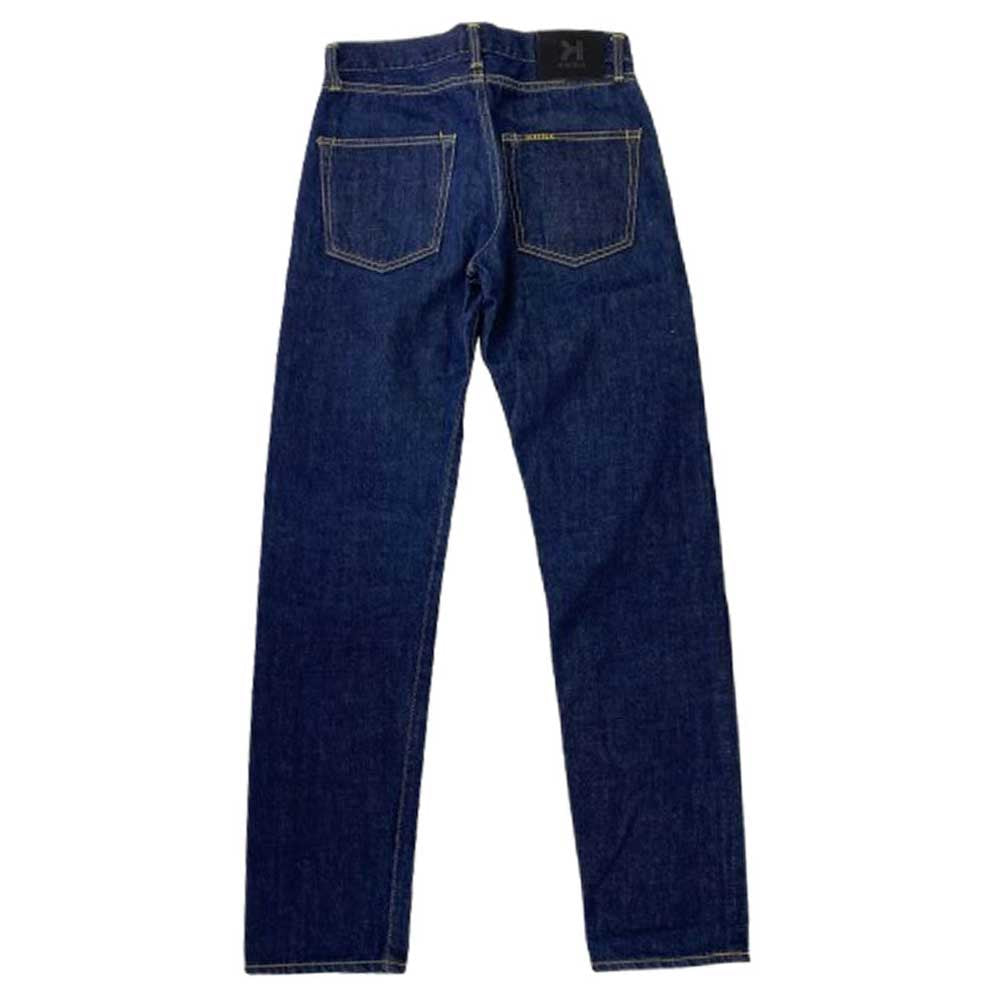 キンフォーク ボタンフライ 5ポケット デニムパンツ ジーンズ インディゴブルー系 28【中古】