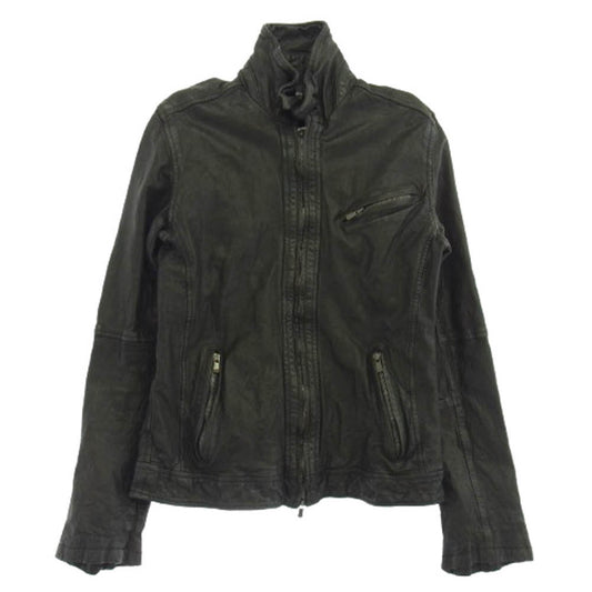 キャシージェーン ラムレザー シングル ライダース ジャケット ブラック系 1【中古】