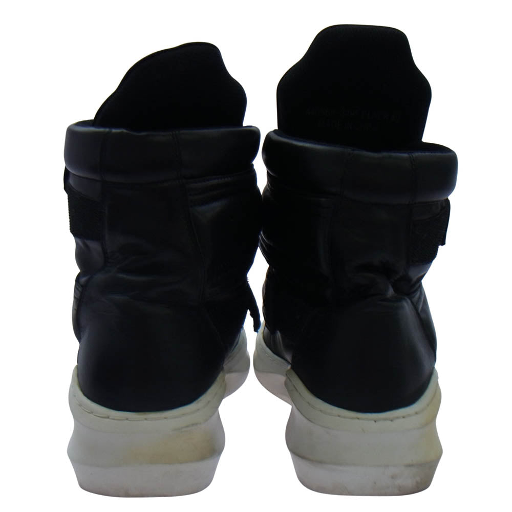 NO ID. ノーアイディ カウレザー ツイン ベルクロ ハイカット スニーカー ブラック系 40【中古】