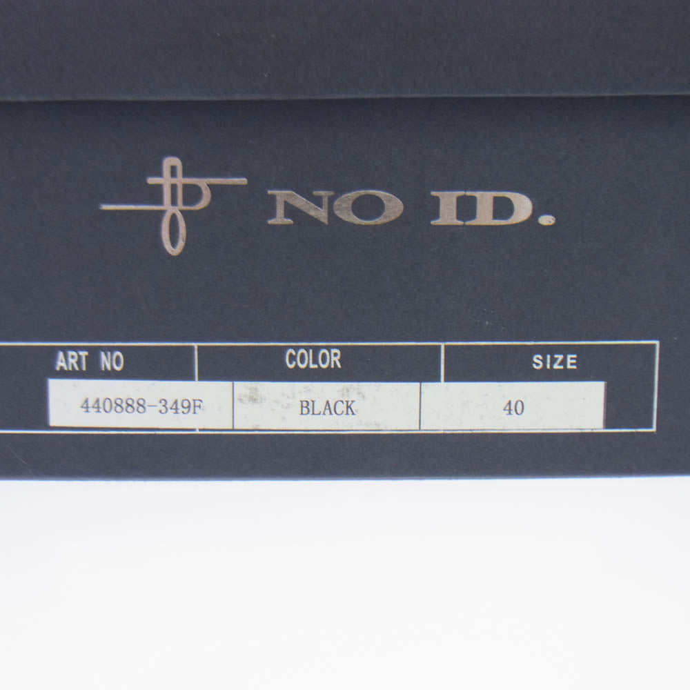 NO ID. ノーアイディ カウレザー ツイン ベルクロ ハイカット スニーカー ブラック系 40【中古】