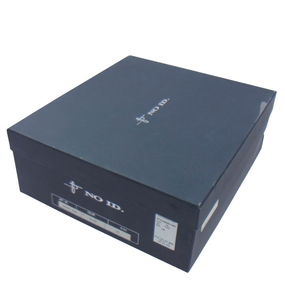 NO ID. ノーアイディ カウレザー ツイン ベルクロ ハイカット スニーカー ブラック系 40【中古】