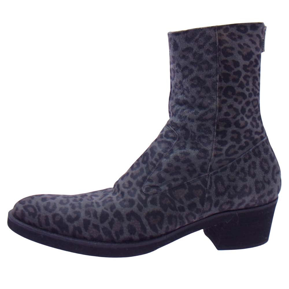 NO ID. ノーアイディ 830208-599F アニマル柄 スエード バック ジップ ブーツ マルチカラー系 40【中古】