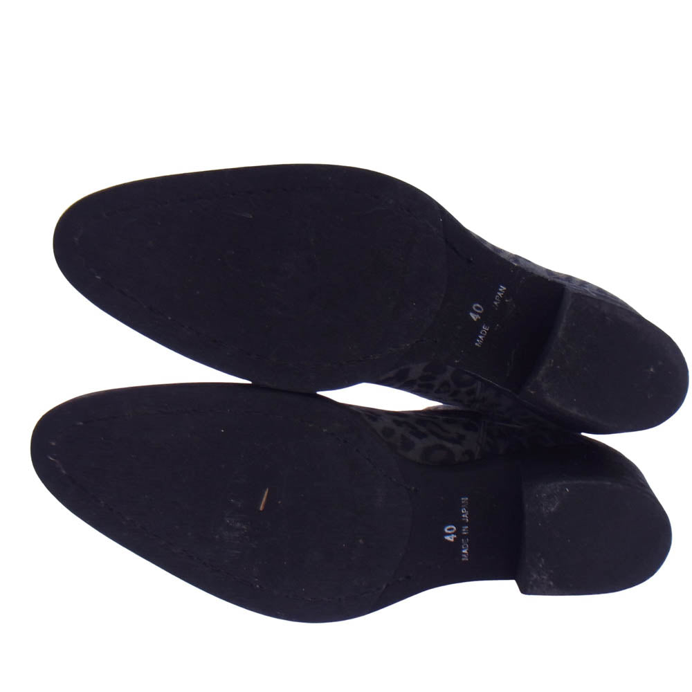 NO ID. ノーアイディ 830208-599F アニマル柄 スエード バック ジップ ブーツ マルチカラー系 40【中古】