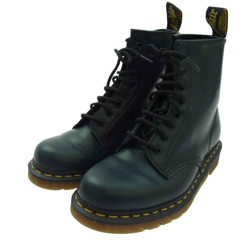 Dr.Martens ドクターマーチン 8ホール レザー ハイカット ブーツ ブラック系 US8【中古】