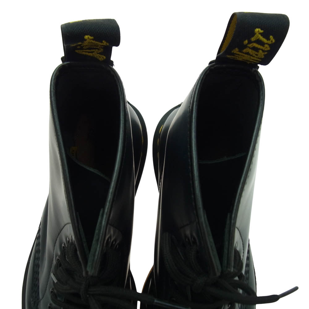 Dr.Martens ドクターマーチン 8ホール レザー ハイカット ブーツ ブラック系 US8【中古】