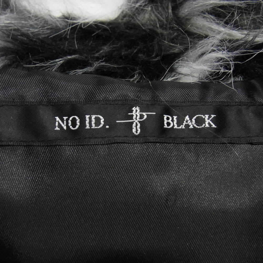 NO ID. ノーアイディ 443006-742B フェイクファー フーデッド ジャケット ブルゾン ブラック系 グレー系 ホワイト系【中古】