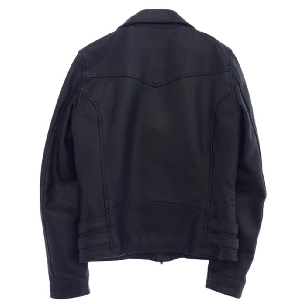 NO ID. ノーアイディ 839030-847L カウレザー ライトニング ダブル ライダース ジャケット ブラック系 1【中古】