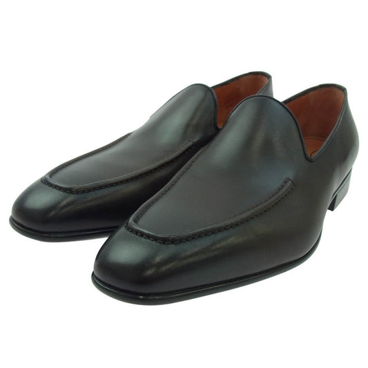 Santoni サントーニ MGNA17451SMOIUSFT50 レザー ローファー スリッポン シューズ ダークブラウン系 US10【極上美品】【中古】