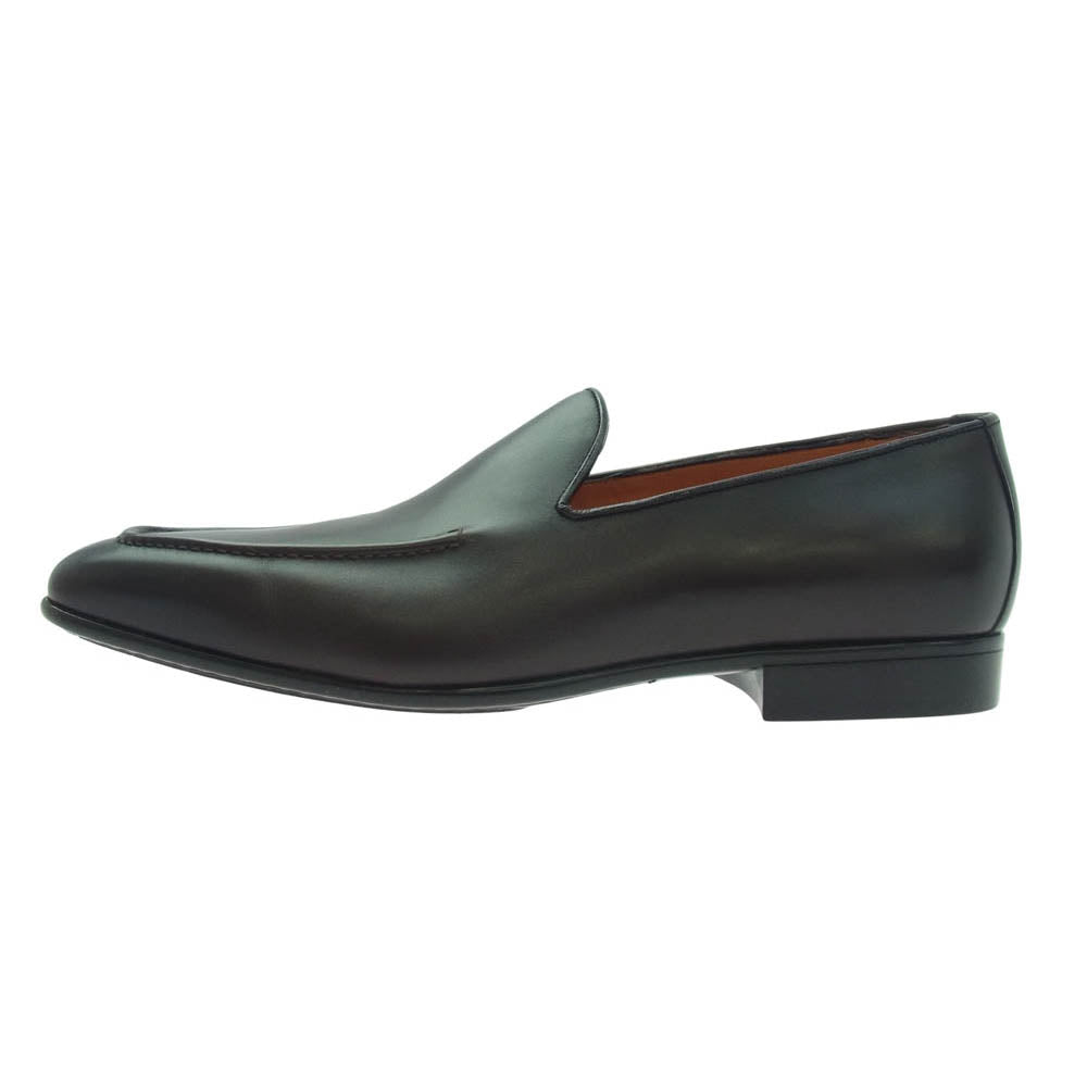Santoni サントーニ MGNA17451SMOIUSFT50 レザー ローファー スリッポン シューズ ダークブラウン系 US10【極上美品】【中古】