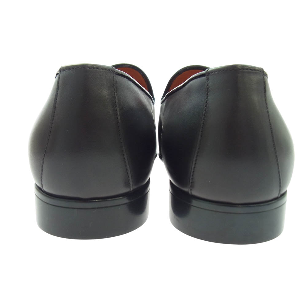 Santoni サントーニ MGNA17451SMOIUSFT50 レザー ローファー スリッポン シューズ ダークブラウン系 US10【極上美品】【中古】