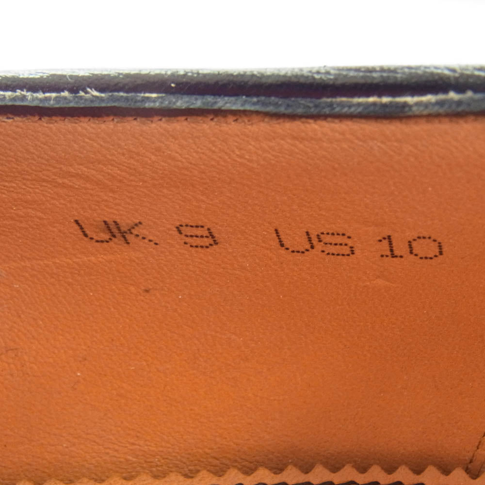Santoni サントーニ MGNA17451SMOIUSFT50 レザー ローファー スリッポン シューズ ダークブラウン系 US10【極上美品】【中古】
