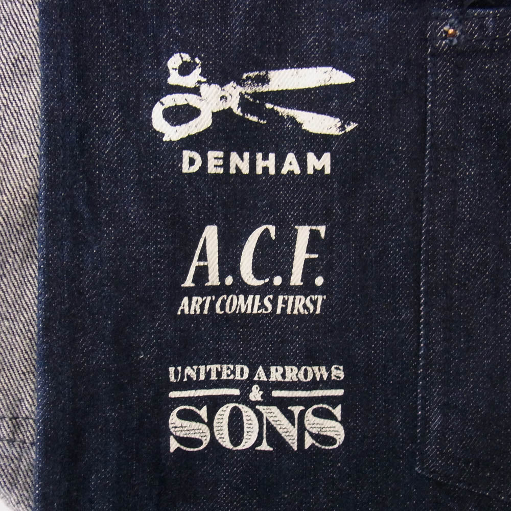 DENHAM デンハム 01-14-04-86-200 UNITED ARROWS & SONS ART COMES FIRST ユナイテッドアローズ デニム テーラード エプロン インディゴブルー系【中古】
