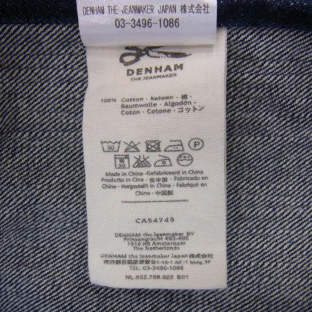 DENHAM デンハム 01-14-04-86-200 UNITED ARROWS & SONS ART COMES FIRST ユナイテッドアローズ デニム テーラード エプロン インディゴブルー系【中古】