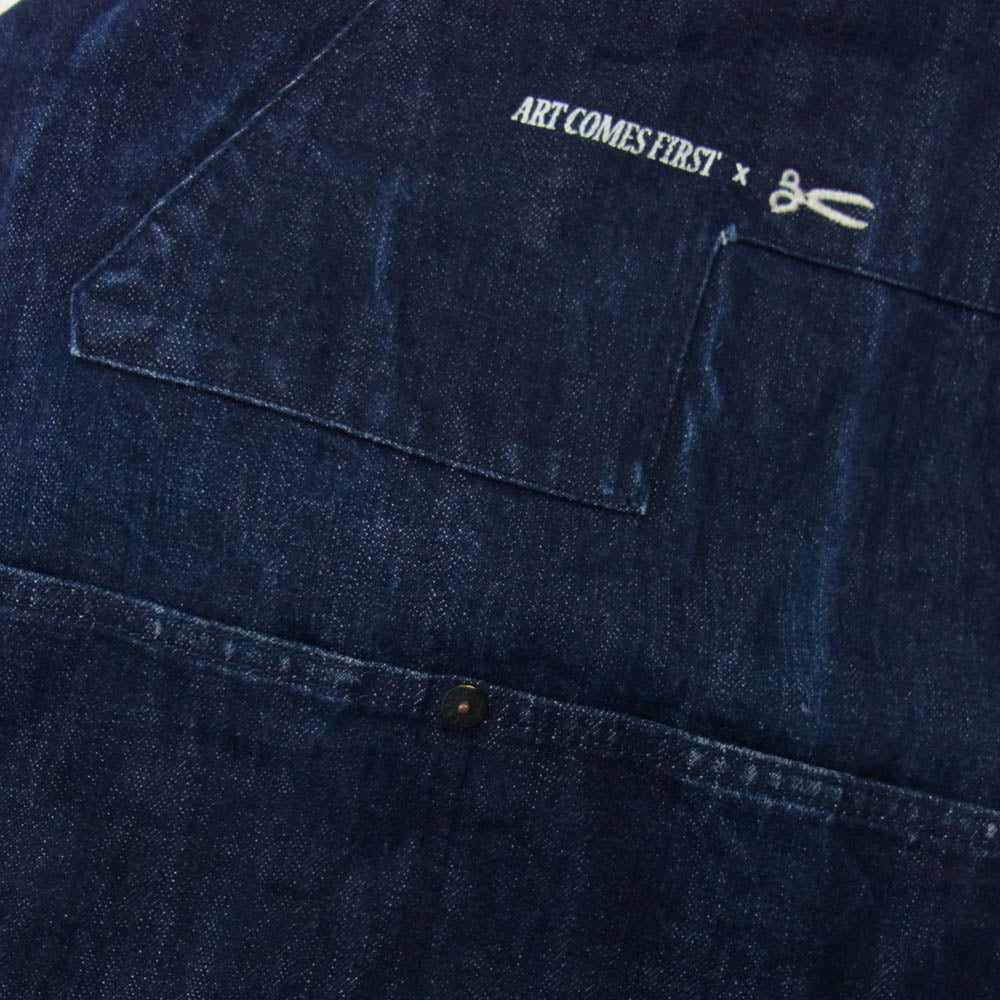 DENHAM デンハム 01-14-04-86-200 UNITED ARROWS & SONS ART COMES FIRST ユナイテッドアローズ デニム テーラード エプロン インディゴブルー系【中古】