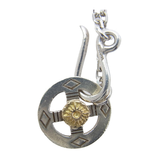 ARIZONA FREEDOM アリゾナフリーダム K18 太陽神 18mm ホイール Pa-13a フック 極細45cm チェーン ネックレス シルバー系 ゴールド系【中古】