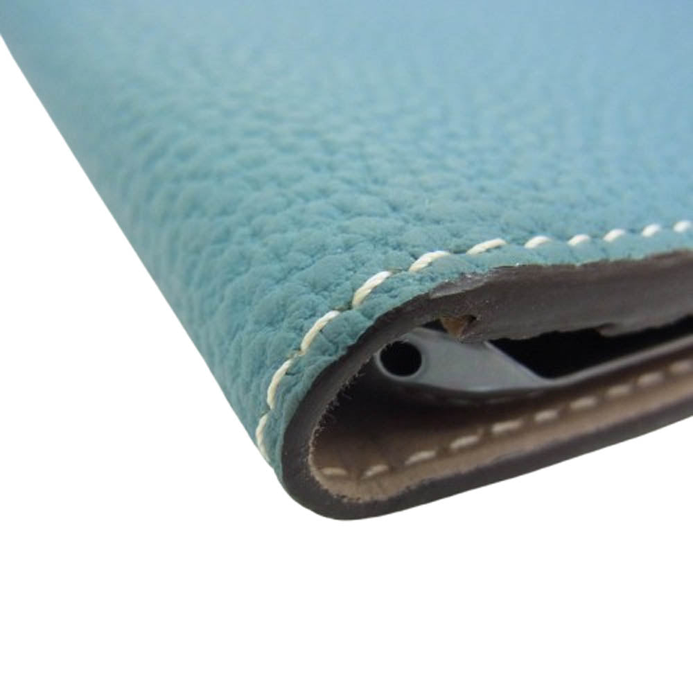 BONAVENTURA ボナベンチュラ 手帳型 iPhone アイフォン スマホケース ブルー系【中古】