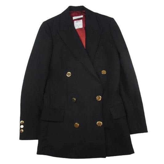 マディソンブルー MB184-1033EX ダブルブレスト テーラード ジャケット ブラック系 XS【中古】