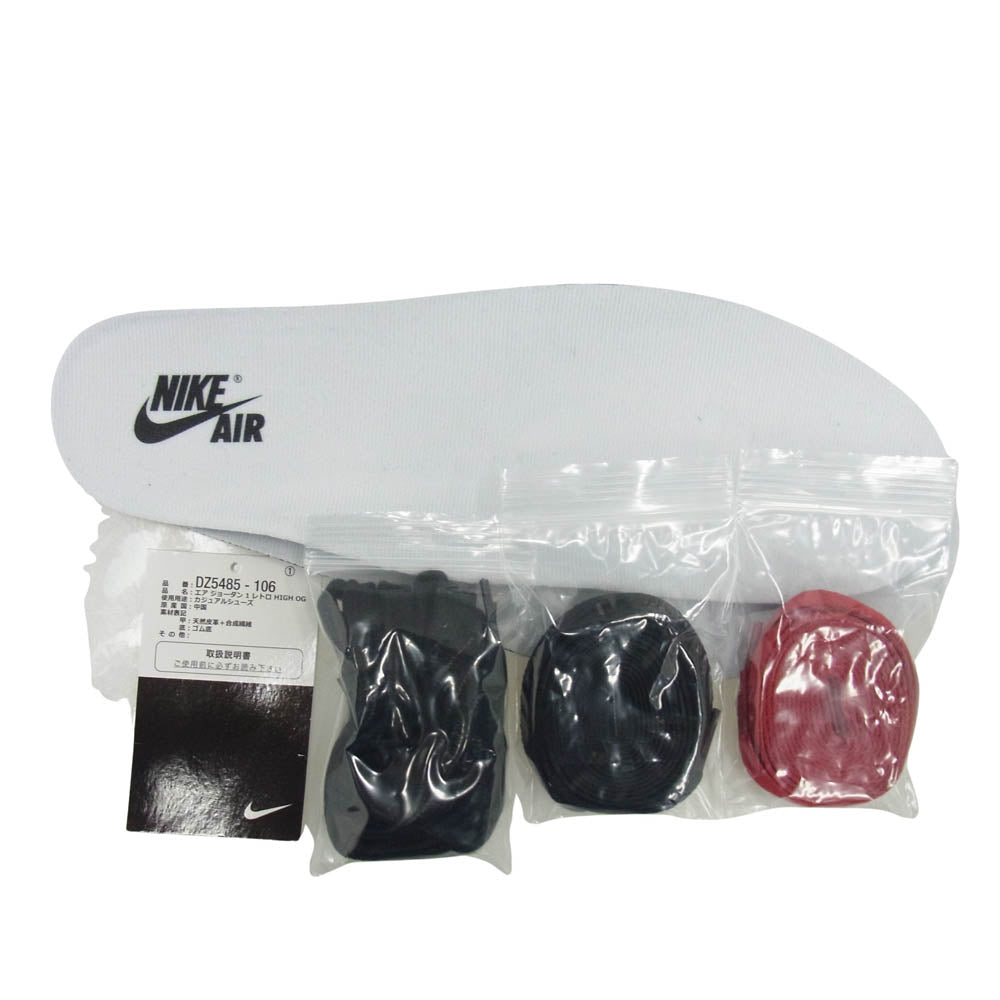 NIKE ナイキ DZ5485-106 Air Jordan 1 Retro High OG Black Toe Reimagined エアジョーダン1 レトロ ハイ OG ブラックトゥリイマジンド スニーカー レッド系 ブラック系 28cm【美品】【中古】