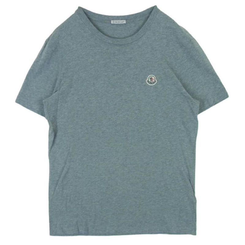 MONCLER モンクレール 22SS H10918C00052 クルーネック ワッペン ロゴ ワンポイント 半袖 Tシャツ グレー系 3P1 M【中古】