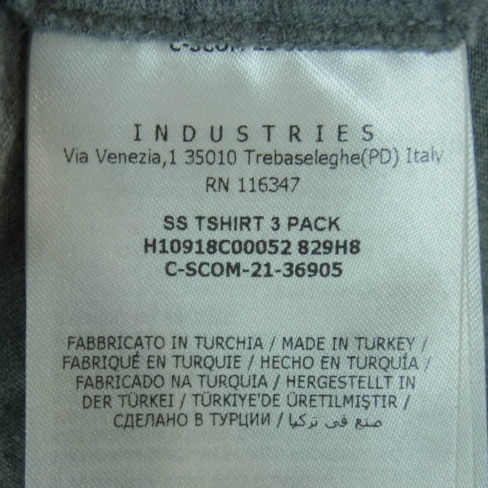 MONCLER モンクレール 22SS H10918C00052 クルーネック ワッペン ロゴ ワンポイント 半袖 Tシャツ グレー系 3P1 M【中古】