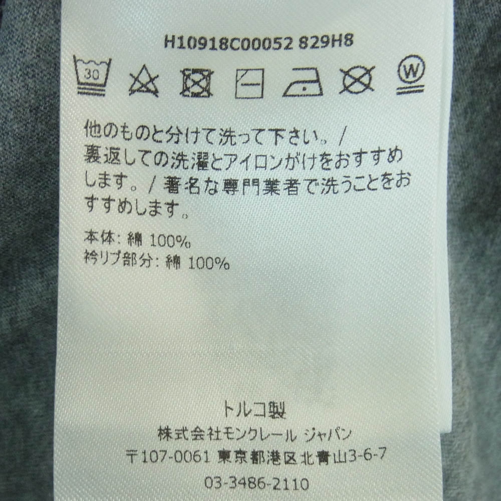 MONCLER モンクレール 22SS H10918C00052 クルーネック ワッペン ロゴ ワンポイント 半袖 Tシャツ グレー系 3P1 M【中古】