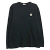 MONCLER モンクレール 22AW H20918D00005 ロゴワッペン ワッフル サーマル 長袖Tシャツ ブラック系 L【中古】