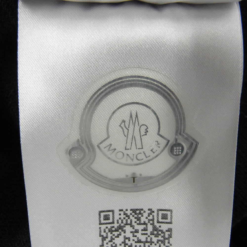MONCLER モンクレール 22AW H20918D00005 ロゴワッペン ワッフル サーマル 長袖Tシャツ ブラック系 L【中古】