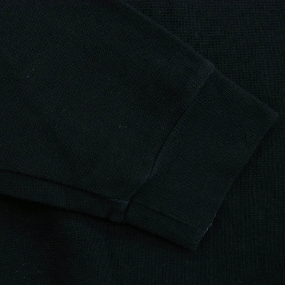 MONCLER モンクレール 22AW H20918D00005 ロゴワッペン ワッフル サーマル 長袖Tシャツ ブラック系 L【中古】