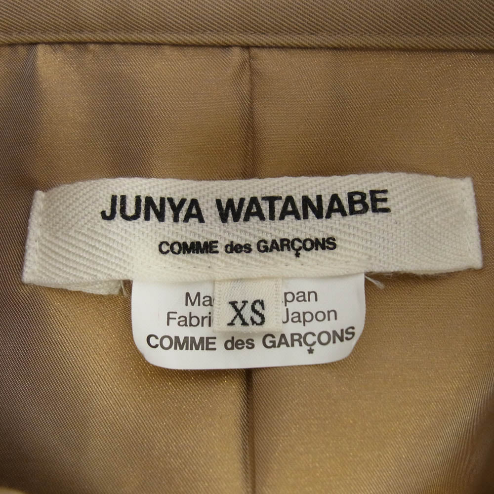 JUNYA WATANABE COMME des GARCONS ジュンヤワタナベコムデギャルソン 20SS JE-O029 PATCHWORK TRENCH COAT パッチワーク トレンチ コート ベージュ系 XS【美品】【中古】