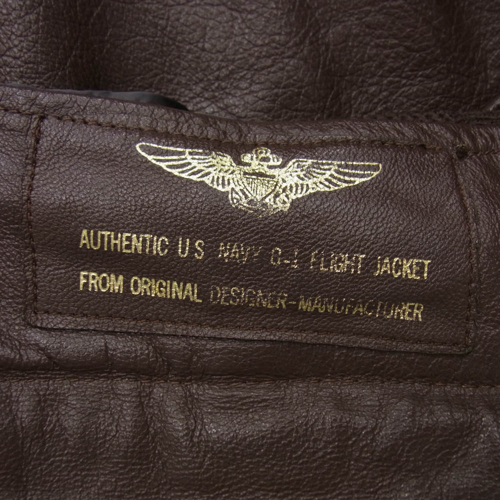 ウィリスアンドガイガー VINTAGE ヴィンテージ US.NAVY G-1 襟ボア フライト レザー ブルゾン ジャケット ブラウン系 38【中古】