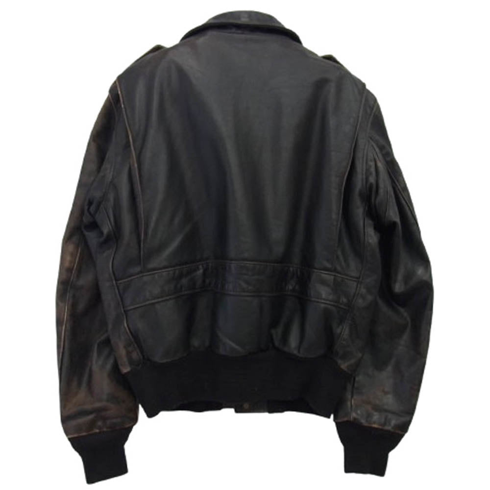 schott ショット USA製 A-2 ボアライナー付き フライト レザー ジャケット ブルゾン ダークブラウン系 42【中古】