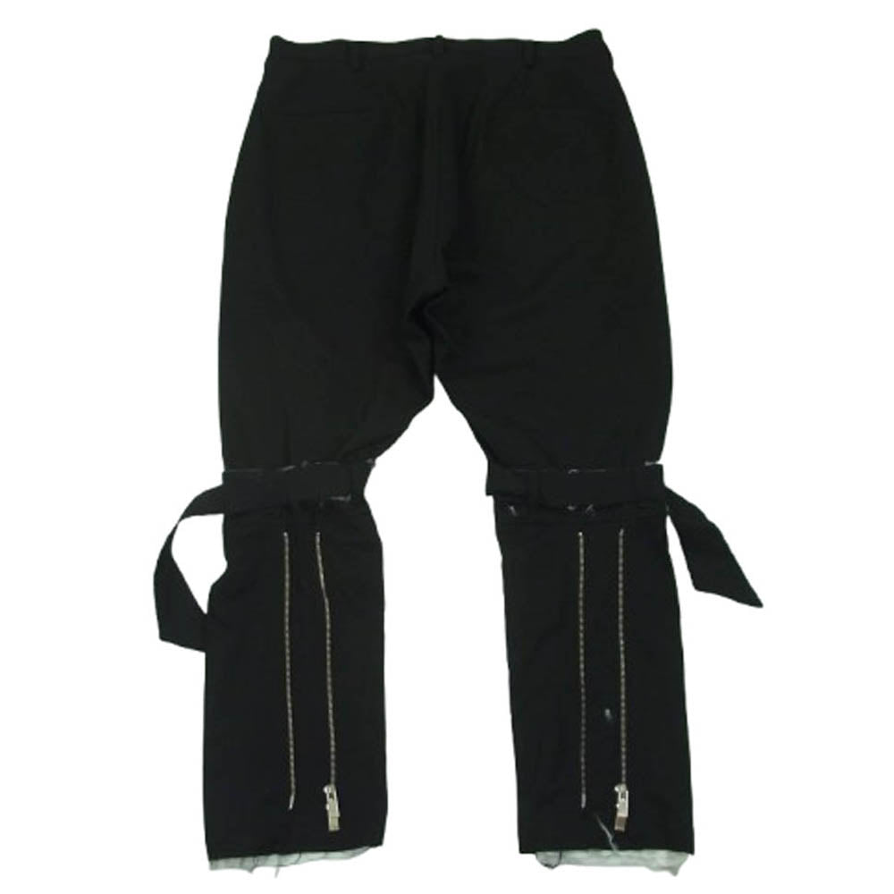 sulvam サルバム S0-P52-100 Classic bandage pants クラシック ウール ギャバジン ボンテージ パンツ ブラック系 L【中古】