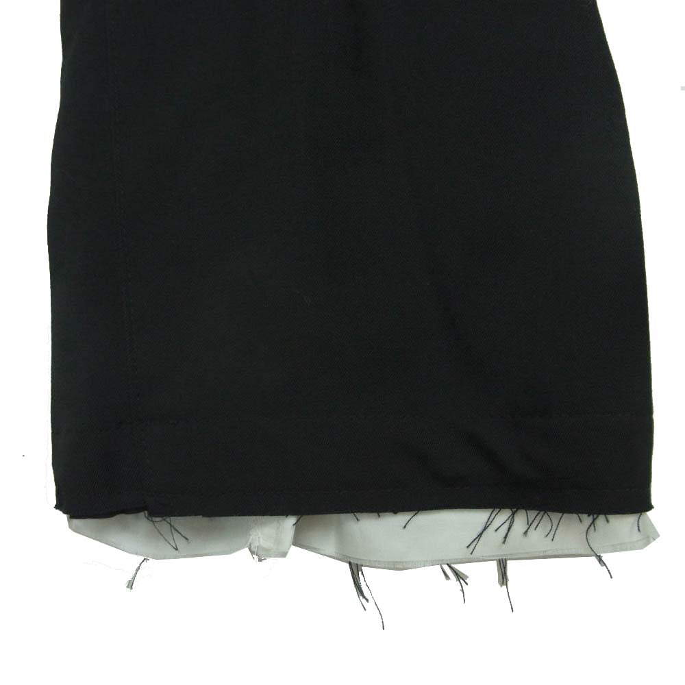 sulvam サルバム S0-P52-100 Classic bandage pants クラシック ウール ギャバジン ボンテージ パンツ ブラック系 L【中古】