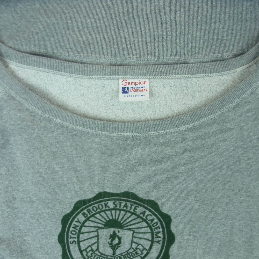 Champion チャンピオン CW-Y003 復刻ランタグ 半袖 スウェット トレーナー コットン 中国製 グレー系 L 42 - 44【中古】