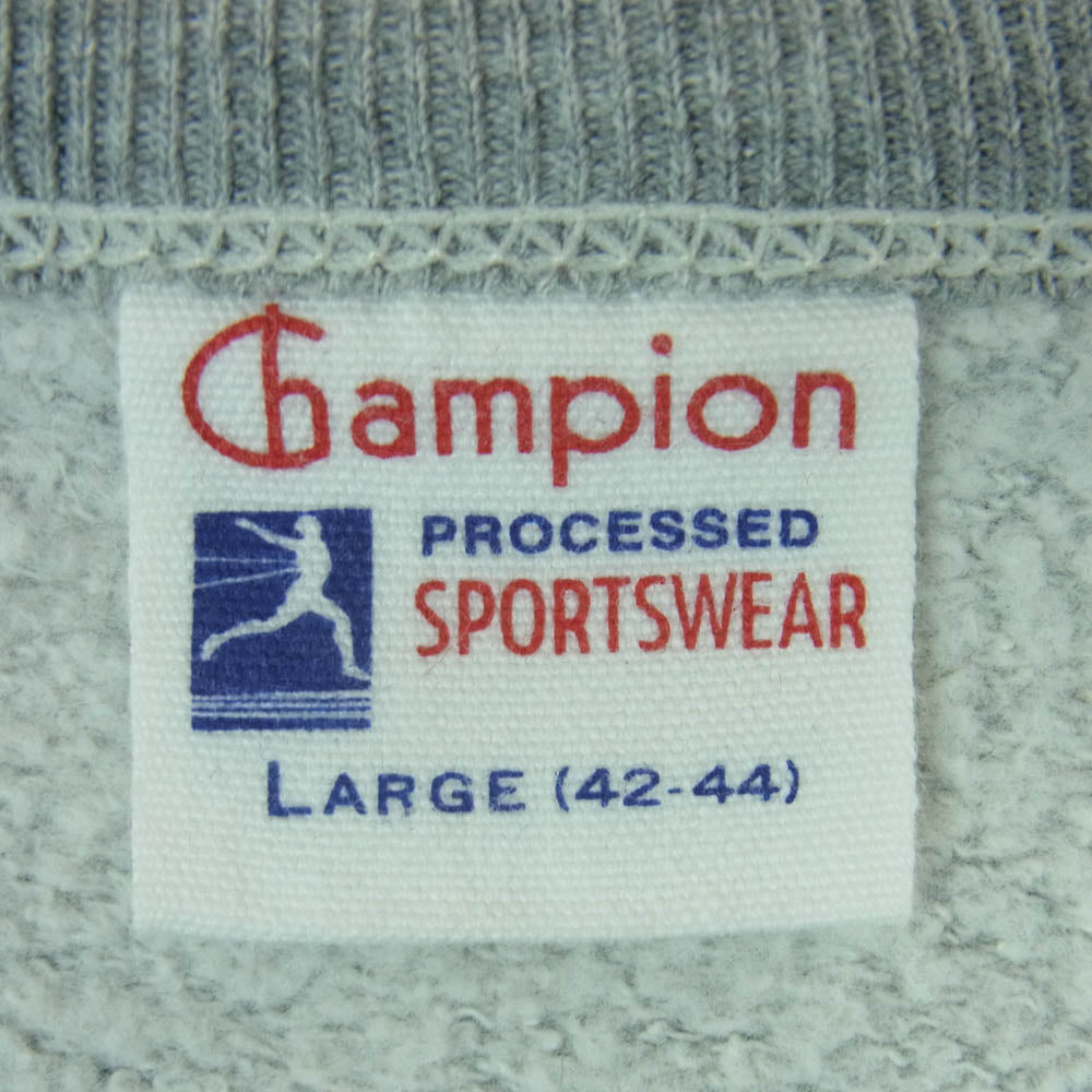 Champion チャンピオン CW-Y003 復刻ランタグ 半袖 スウェット トレーナー コットン 中国製 グレー系 L 42 - 44【中古】
