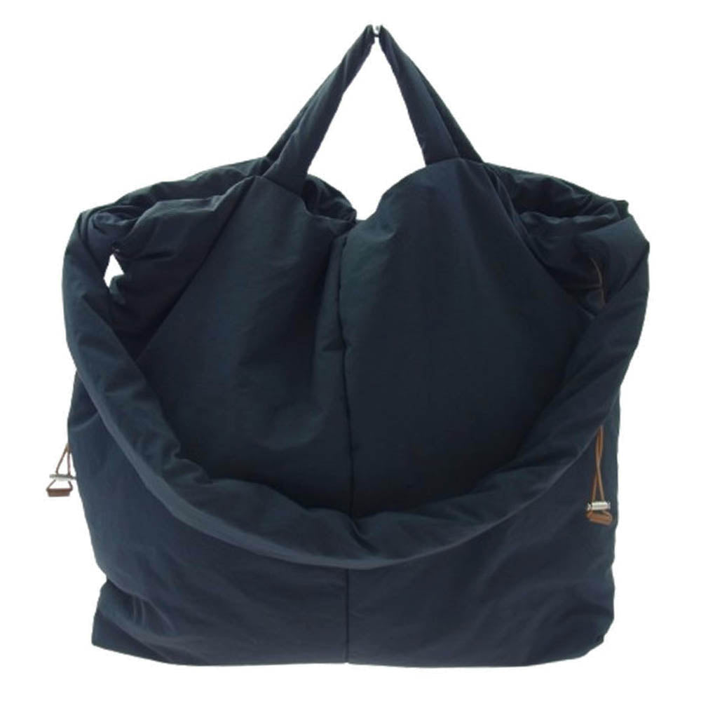 JIL SANDER+ ジルサンダープラス ドローストリング パフ 中綿 ショルダー バッグ　 ネイビー系【中古】